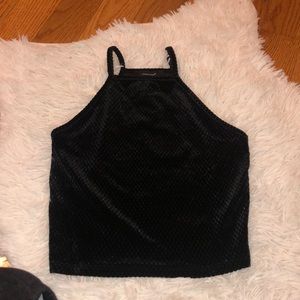 Velvet crop top